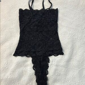 Chic Black Lace Bodysuit